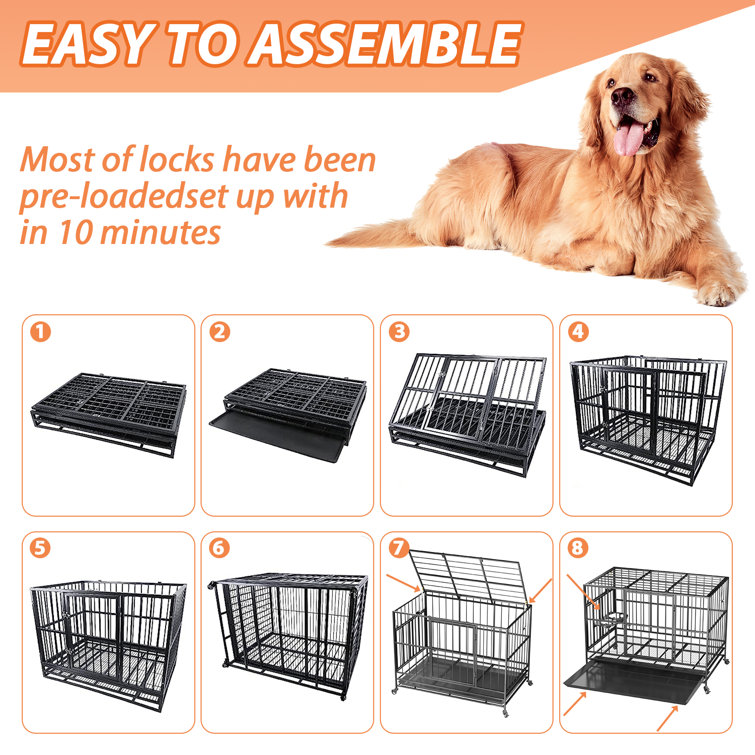 Tucker Murphy Pet Heavy Duty Extra Large Dog Crate Kennel Indoor